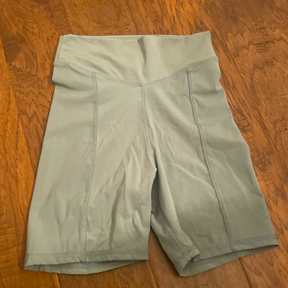 Light Blue Zara Biker Shorts